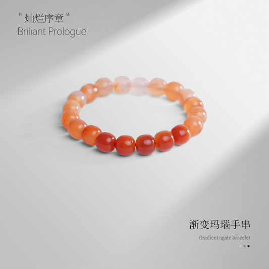 Gradient agate bracelet